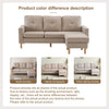 3 Seater Sofa Corner Sofa Modern Fabric Upholstered Sofa Couch w/ Footrest Beige