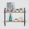 2 Tier Vintage Wall Unit Floating Hanging Shelf for Kitchen Bedroom Living Room