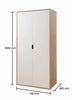 2 Door Double Wardrobe White & Sonoma Oak Effect Bedroom Furniture Cupboard