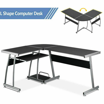 L-Shaped Computer Desk Large Corner Laptop PC Table for Study Gaming Home Office