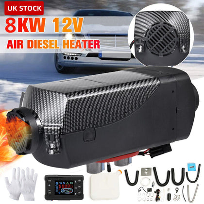 12V 8KW Air Diesel Night Heater Remote LCD Monitor For Car Truck Motor Boat Home