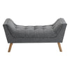 Velvet Fabric Bed End Bench Upholstered Tufted Accent Lounge Sofa Window Seat UK