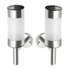 Stainless Steel Solar Power LED Wall Lights Fence Door Lamp Outdoor Garden 2x