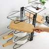 8 Tier Cupboard Kitchen Cabinet Storage Organiser Rack Pan Stand Pot Holder