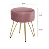 Velvet Padded Round Pouffe Stool Dressing Table Chair Hairpin Legs Footstool