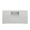 Modern LED Sideboard Kitchen Cabinet Cupboard Buffet Storage High Gloss GREY UK
