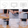 Mondeer 8/12 pcs Stackable Shoe Organiser Boxes Shoe Cabinet Transparent/Black
