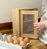 EGG HOLDER CUPBOARD CABINET KITCHEN STORAGE WOODEN EGGS RACK 2 TIER MESH EGG BOX