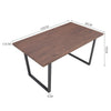 Industrial Kitchen Dining Table Large Wood Top Metal Leg 150x90cm Home Furniture