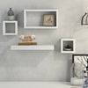 Set Of 4 Wooden Floating Cube Shelves Wall Hanging Storage Display Deco Shelving