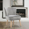 Armchair Cocktail Oyster Wing Back Tub Chair Wooden Sofa Fireside Velvet Lounge