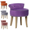 Scrollback Velvet Button Dressing Table Chair Vanity Stool Piano Stools Bedroom