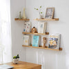 4x Wooden Floating Shelf Shelves Kit U-shaped Timber Block Essential TV Wall Dec