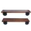 2pc Industrial Iron Pipe Shelf Wall Mounted Storage Display Floating Bookcase UK