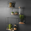 Set of 4 Retro Metal Wall Shelf Industrial Style Shelves Storage Display Unit UK