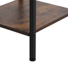 3-Tier Industrial Side End Table Shelves Nightstand Storage Bedroom Unit