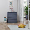 Grey Chest of Drawers Bedside Table Cabinet 4 Drawer Bedroom Storage Furniture