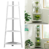 Wooden White Ladder Storage Rack Display Stand Shelving Unit Plant Flower Shelf