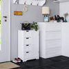 Bathroom Bedroom Nursery Storage Cabinet Dresser 4-Drawer + Door (White)