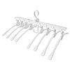 8 In 1 Reversible Folding Clothes Plastic Hanger Non Slip 360 Degree Swivel Hook