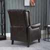 Wingback Recliner Armchair PU Leather Button Tufted Fireside Sofa Chair Home BN