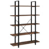 5 Tier Industrial Furniture Retro Ladder Shelf Metal Storage Book Rack Bookshelf
