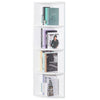 Corner Shelf 4 Tier Shelving Rack Unit White Display Stand Home Book Storage