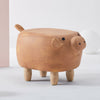 Faux Suede Pippy Animal Shaped Foot Stool Kids Seat Upholstered Wood Legs Toy UK