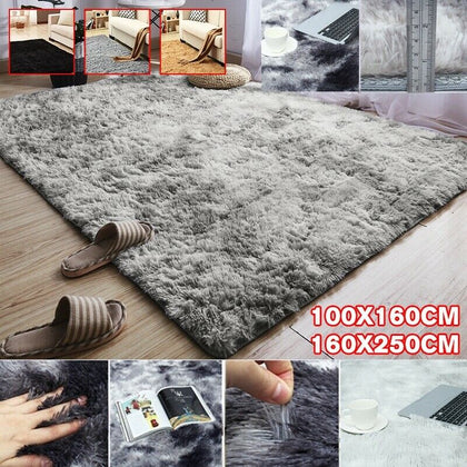 200/230CM Large Fluffy Rug Hairy Non-slip Rugs Bedroom Dining Room Floor Mat