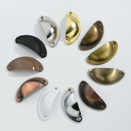 Cup Handle Shell Pull Kitchen Cupboard Cabinet Door Furniture Drawer all Colours