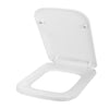 Luxury Square Toilet Seat Heavy Duty White Soft Close Top Quick Release Hinges
