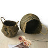 Flower Plants Seagrass Woven Storage Pots Bag Wicker Basket Straw Home Decor -C