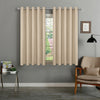 2 Panels Curtain Blackout Ring Top Drapes for Bedroom Beige Drapes Modern New
