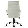 Executive Office Chair Swivel Ribbed High Back Leather Chair Computer Desk Chair