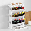 2/3 Tier Rotating Jars Spice Rack Organiser Free Standing Kitchen Storage Holder