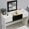 Vanity Dressing Table Makeup Desk w/ Flip-up Mirror&Drawers