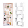 Panana 6 Tier S Shape Book Shelf CD/DVD Shelves Office Display Storage Unit