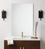 24inch Frameless Bathroom Mirror Pre Drilled Holes & Wall Hanging Hallway Mirror