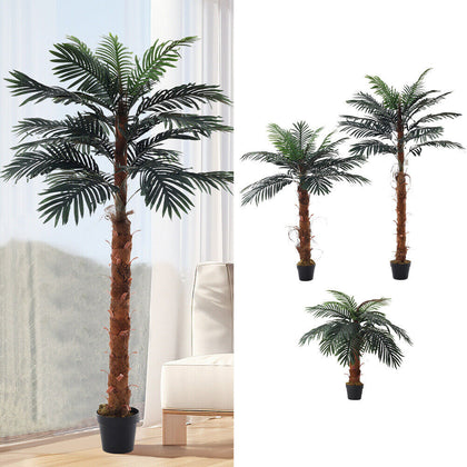 Large Artificial Palm Tree with Pot Realistic Fake Tropical Plant Indoor Outdoor
