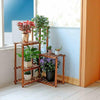 Adjustable 6Tier Wood Plant Stand Retro Corner Shelf Indoor Plant Holder Display