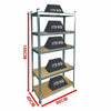 5 Tier Shelf Large Galvanised Warehouse DIY Garage Storage Rack Shelving Holder