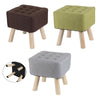 Large Square Pouffe Padded Footstool Sofa Armchair Footrest Ottoman Pine Wood.