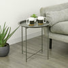 Round Side Coffee Table Tray Desk Sofa Living Room Night Stand End Metal UK