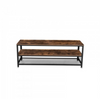 Vintage Industrial TV Stand Rustic Coffee Table Metal Media Cabinet Wood Unit UK