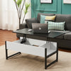 Lift Up Top Coffee Tables with Hidden Storage Metal Frame Leg Modern Tea Table