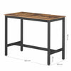 Industrial Breakfast Table Rustic Dining Table Kitchen Room Vintage Metal Unit