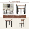 2/4 Seats Modern Dining Table and Chairs Set Metal Frame Kitchen Dining Room UK