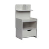 UK White Bedside Table Drawer Cabinet Bedroom Furniture Storage Nightstand Shelf