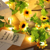 2m 20LED Artificial Sunflower String Light Fairy Lights Home Party Warm Decor