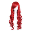 Anime Cosplay Little Mermaid Ariel Princess 80CM Red Womens Long Curly Hair Wig